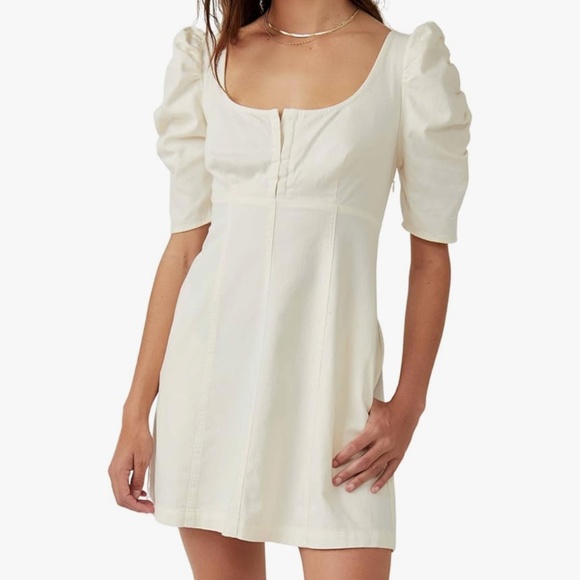 Free People Cheyenne Denim Mini Dress - Picture 1 of 7